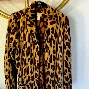 Chicos Animal Print cardigan /duster